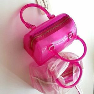 Purses - clear jelly purses in orange, hot pink and yellow and blue